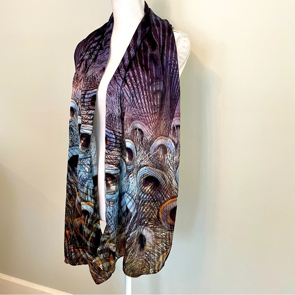 Peacock Scarf | Length: 70.5”
